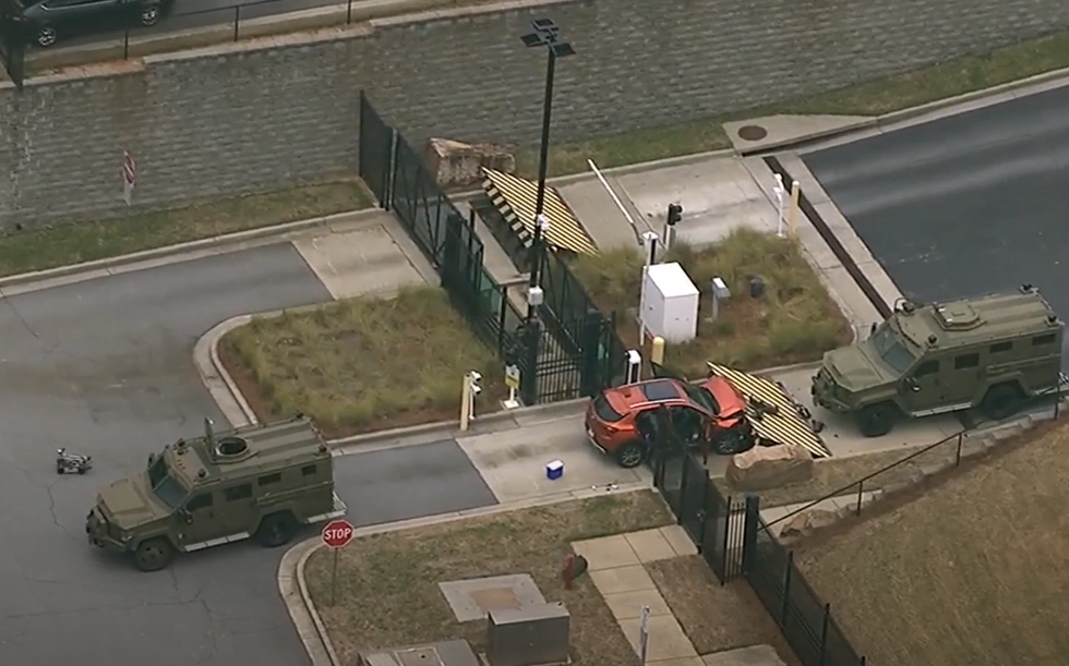 Vehicle with out-of-state plates smashes into front gate of Atlanta FBI office‚ driver arrested