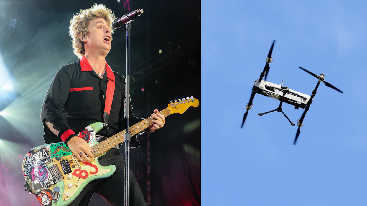 Green Day literally runs offstage after drone spotted inside stadium; drone operator caught; feds on the case