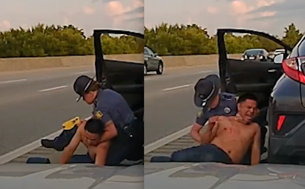 Guatemalan national fights state trooper who stopped him for driving 114 mph; his blood-alcohol level is twice legal limit