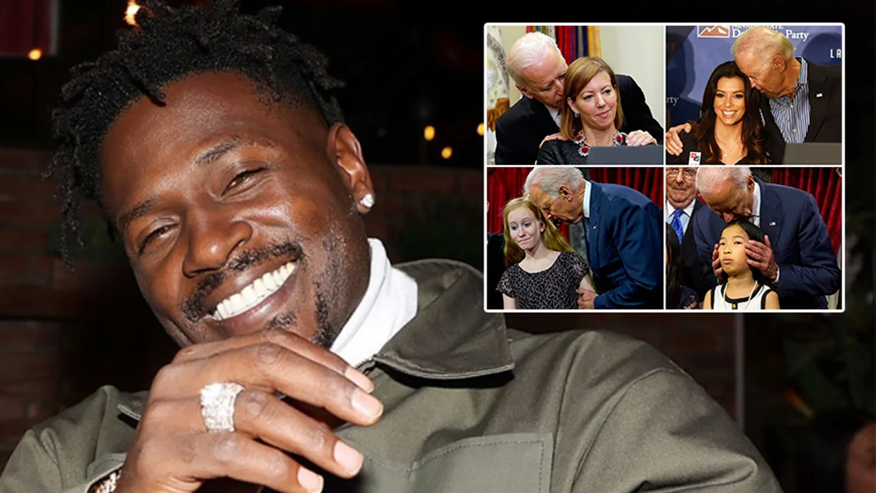 Images of Biden allegedly sniffing women and girls gets ex-NFL star Antonio Brown a 'hateful content' warning on X