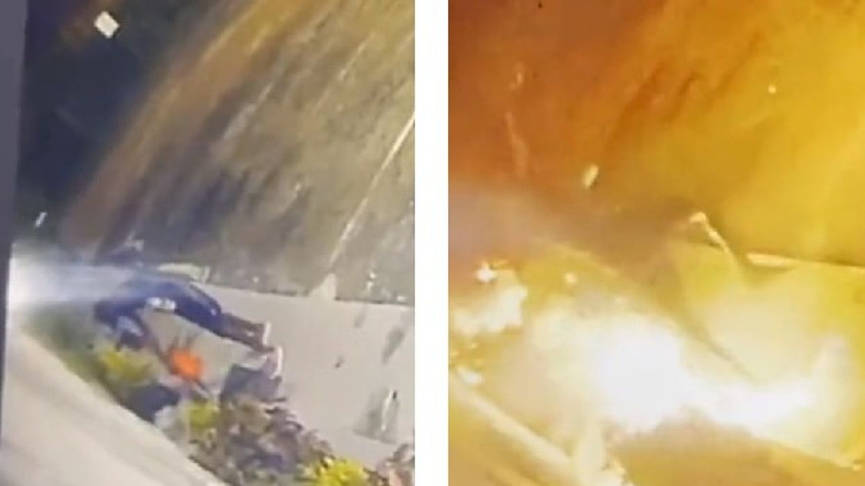 Inept arson suspect attempts to burn down church but nearly lights himself on fire in the process: Video