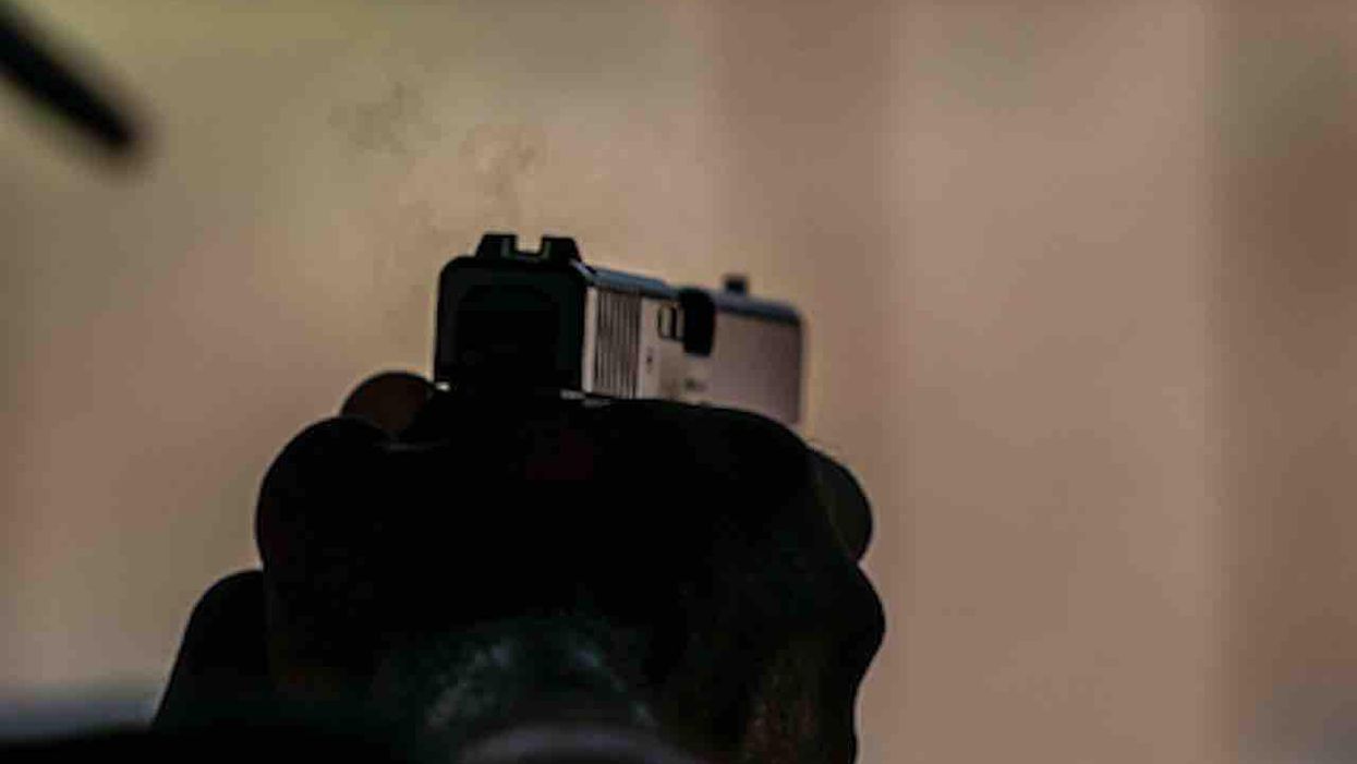 Intruder assaults homeowner, threatens to 'hurt' his wife, tries to force his way into house. But homeowner has handgun — and shoots intruder dead.