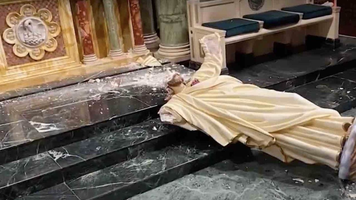 'It does feel like an attack on our faith': Another Jesus statue beheaded, destroyed — but suspect is arrested