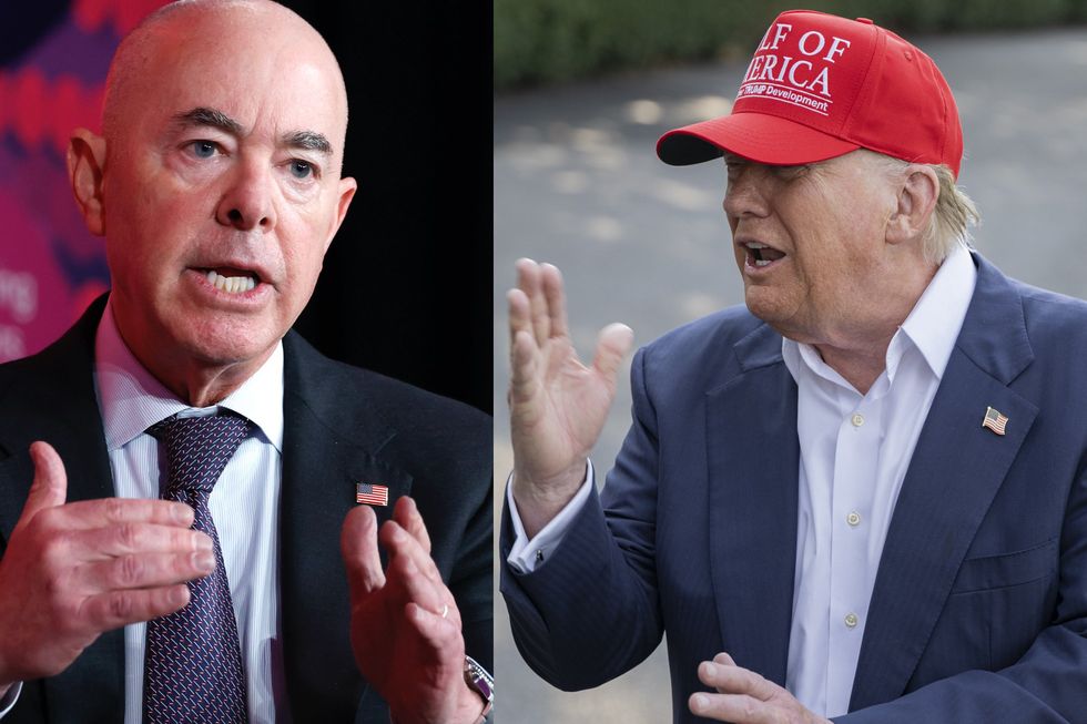 'It's beyond incompetence': Trump responds to Blaze reporter asking why Mayorkas and others have not been arrested