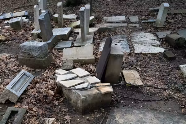 'It's evil': Historic cemetery vandalized, including graffiti reading 'Trump' and 'Ron DeSantis'