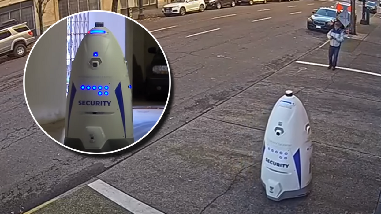 'It’s like interacting with a human': Portland installs robot security as part of surveillance strategy to lower crime