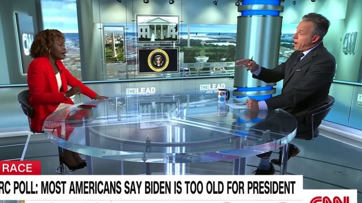 Jake Tapper drops reality on KJP over new data showing even Democrats think Biden is 'too old' — and her response is laughable