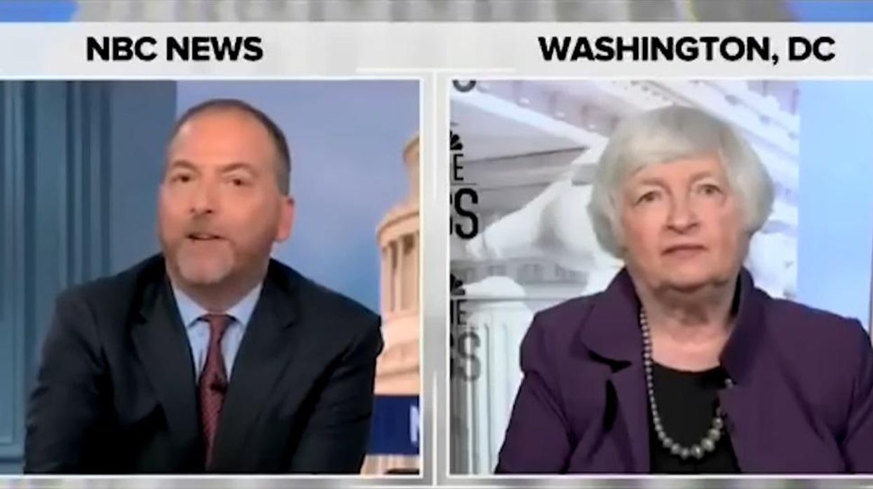 Janet Yellen attempts to redefine recession TWICE in one sentence — even Chuck Todd isn't buying it
