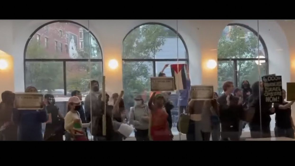 Jewish students reportedly locked in NYC college library for their safety as pro-Palestinian protesters apparently bang on doors, chant 'long live the Intifada!'