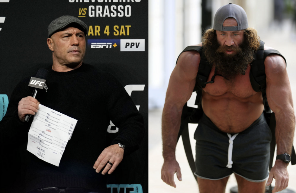 Joe Rogan targeted by Liver King in wild videos with gold guns, wolf pelts, and enemas; Netflix raw meat influencer arrested