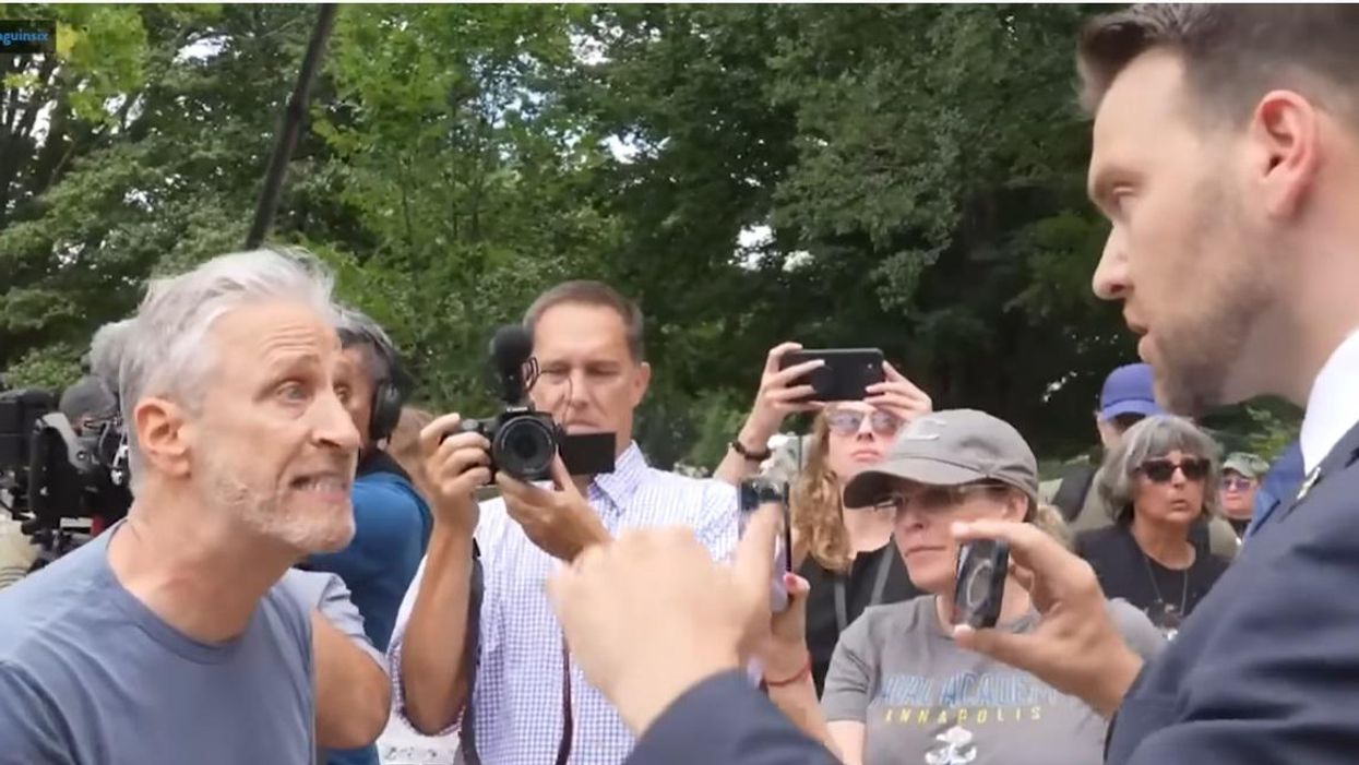 Jon Stewart loses it, screams at Jack Posobiec over vet bill — then the UNIMAGINABLE happens