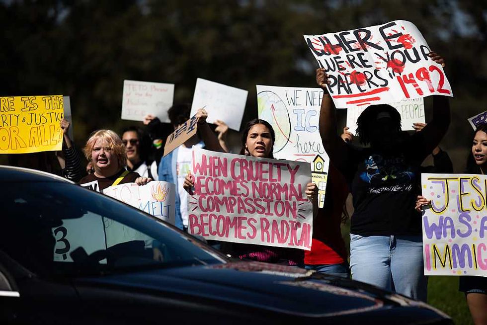 Juvenile hit by car at student anti-ICE protest in Florida