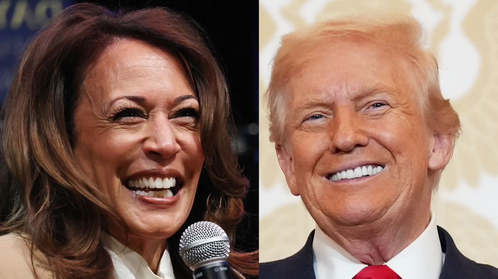 Kamala Harris cackles uncontrollably while claiming she defeated Trump's campaign strategy to bait her
