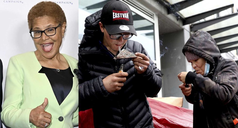 Karen Bass makes bizarre promise to meth addicts with rotting teeth: 'You can't succeed without teeth!'