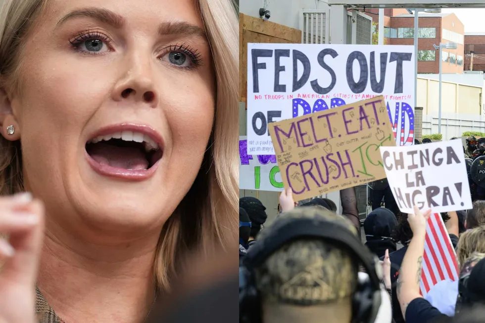 Karoline Leavitt suggests cutting funds to Portland after arrest of conservative journalist during anti-ICE riot