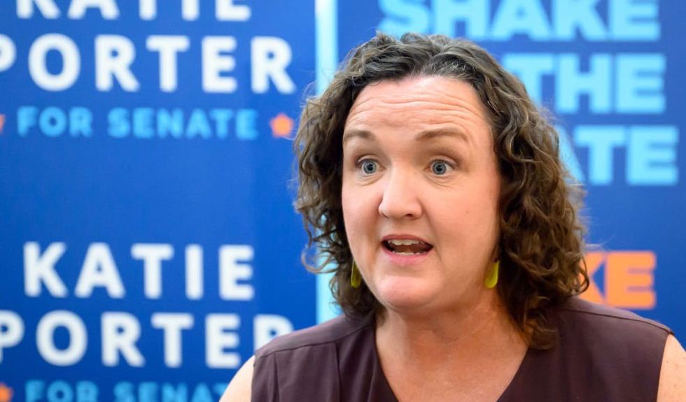 Katie Porter breaks out dictionary to defend her claim that she lost election by 20 points because it was 'rigged'