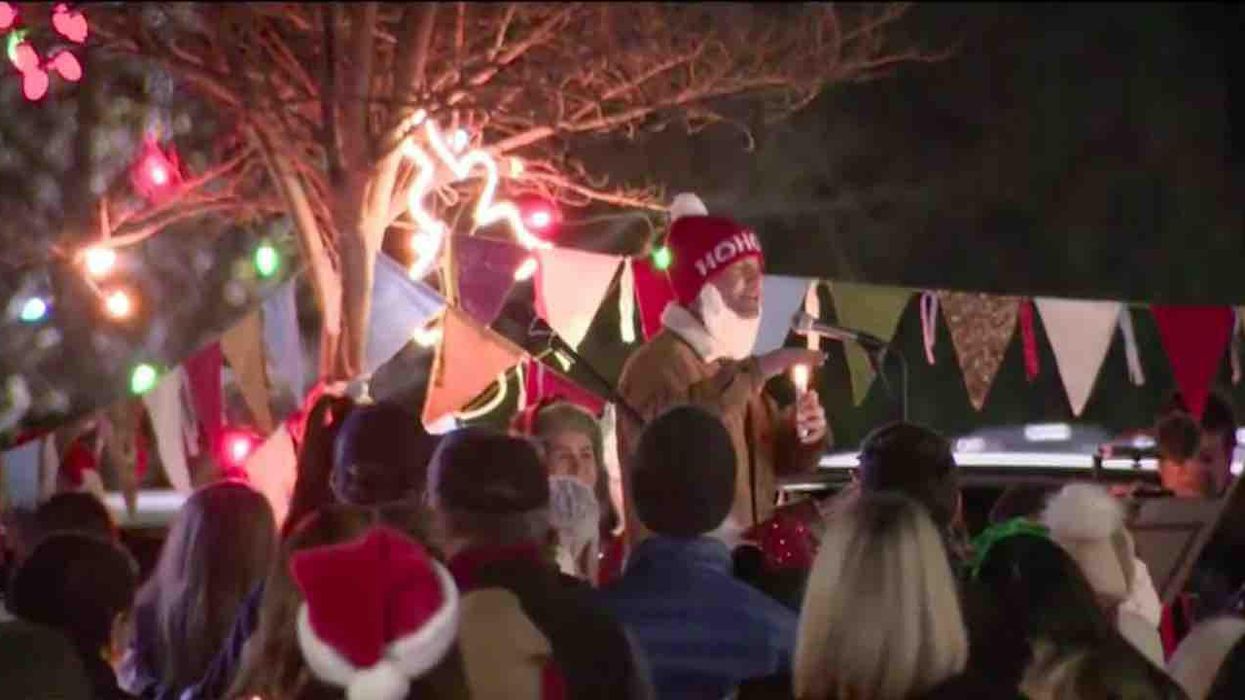 Kirk Cameron leads large protest of stay-at-home order. Nary a Molotov cocktail in sight, these revolutionaries sang Christmas carols instead.