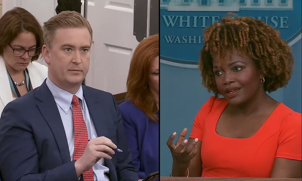 KJP fails to land mental gymnastics routine when confronted over hypocrisy of Biden's accepted use of 'bloodbath'