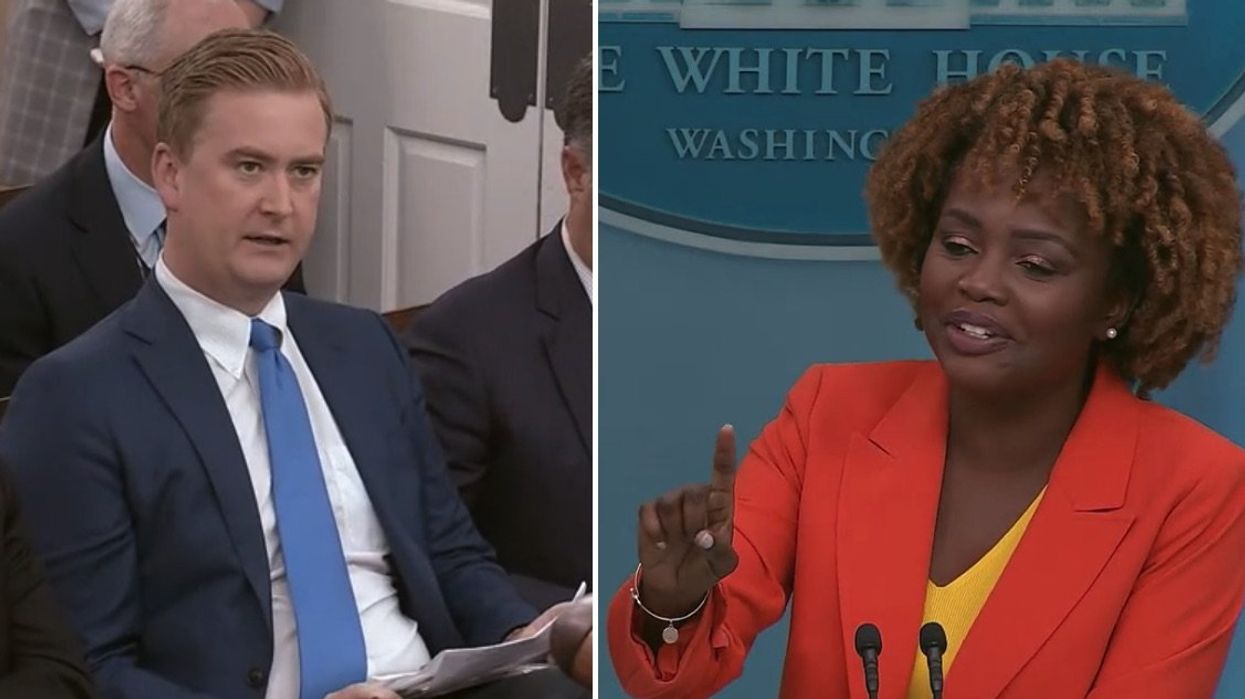 KJP melts down when Peter Doocy asks basic question about border crisis