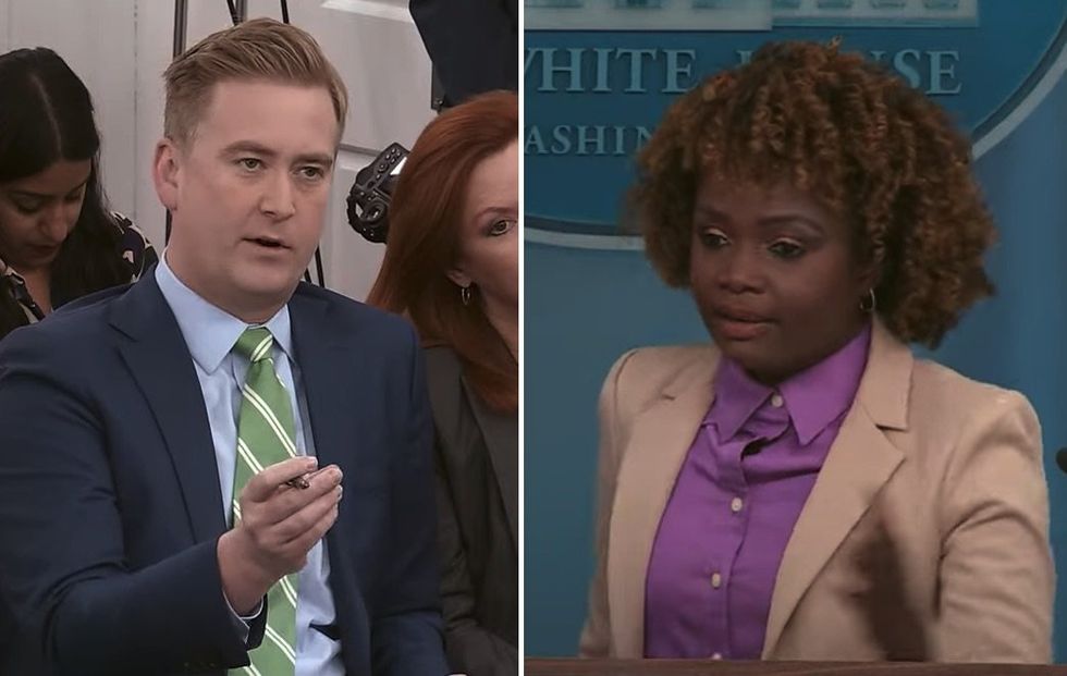 KJP personally attacks Peter Doocy when he confronts her with hard data that makes Biden's re-election chances look dismal