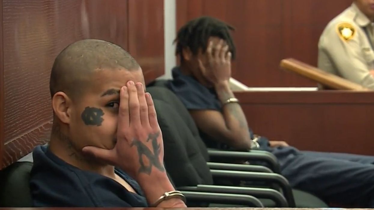 Las Vegas teens accused of running over retired police chief in stolen car continue laughing in courtroom, taunt victim's grieving family