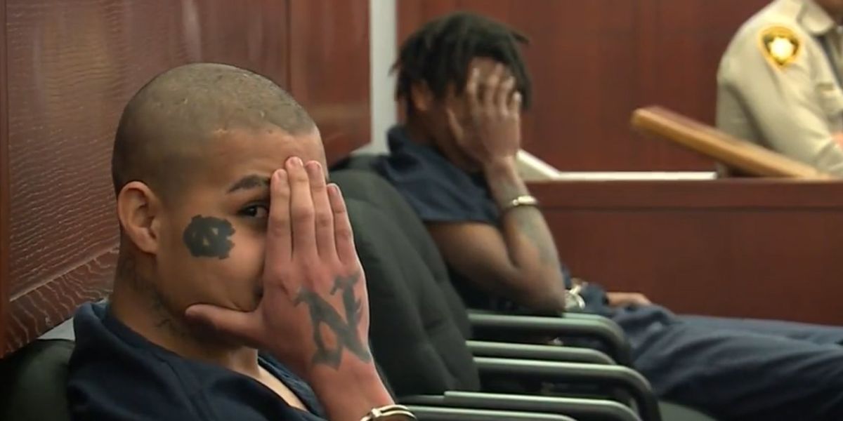 NextImg:Las Vegas teens accused of running over retired police chief in stolen car continue laughing in courtroom, taunt victim's grieving family