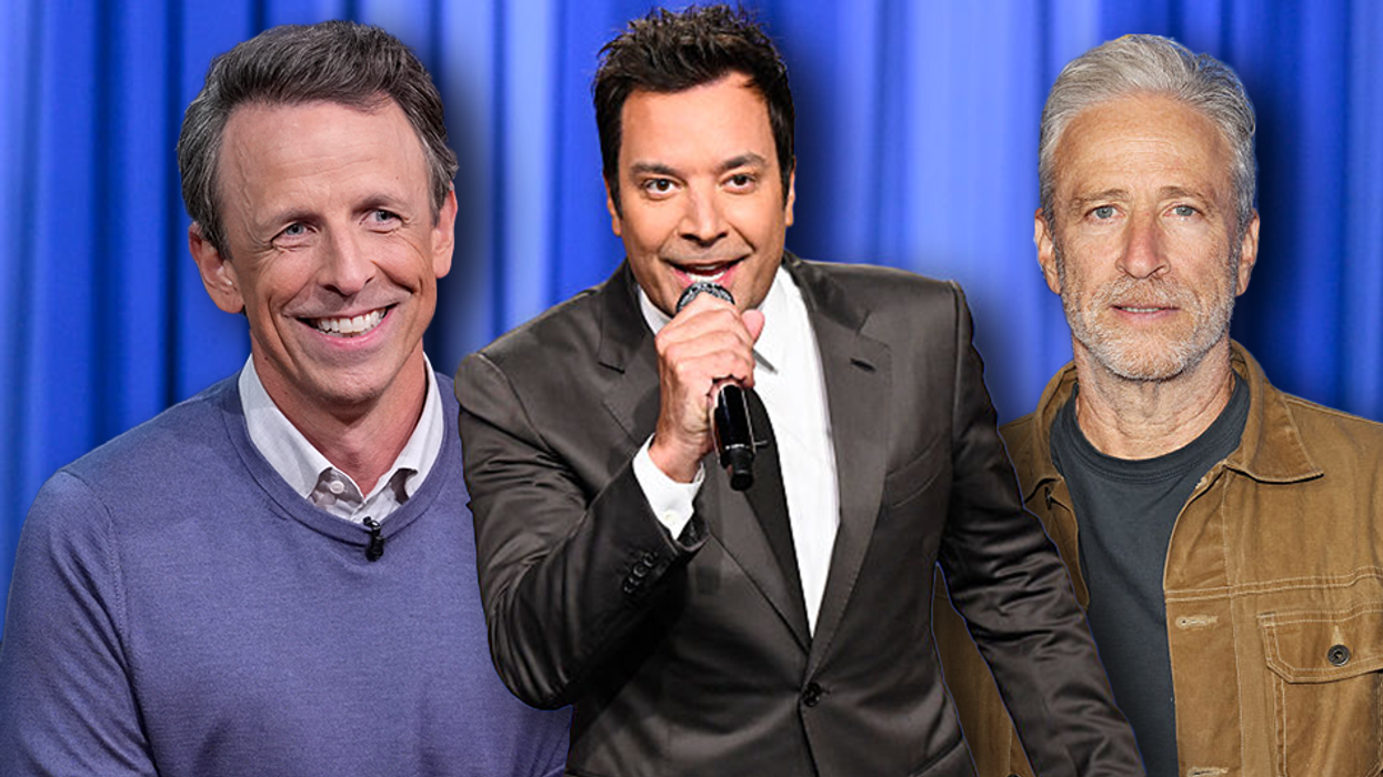 Late-night hosts react to Jimmy Kimmel's suspension in unison with the exact same awful bit