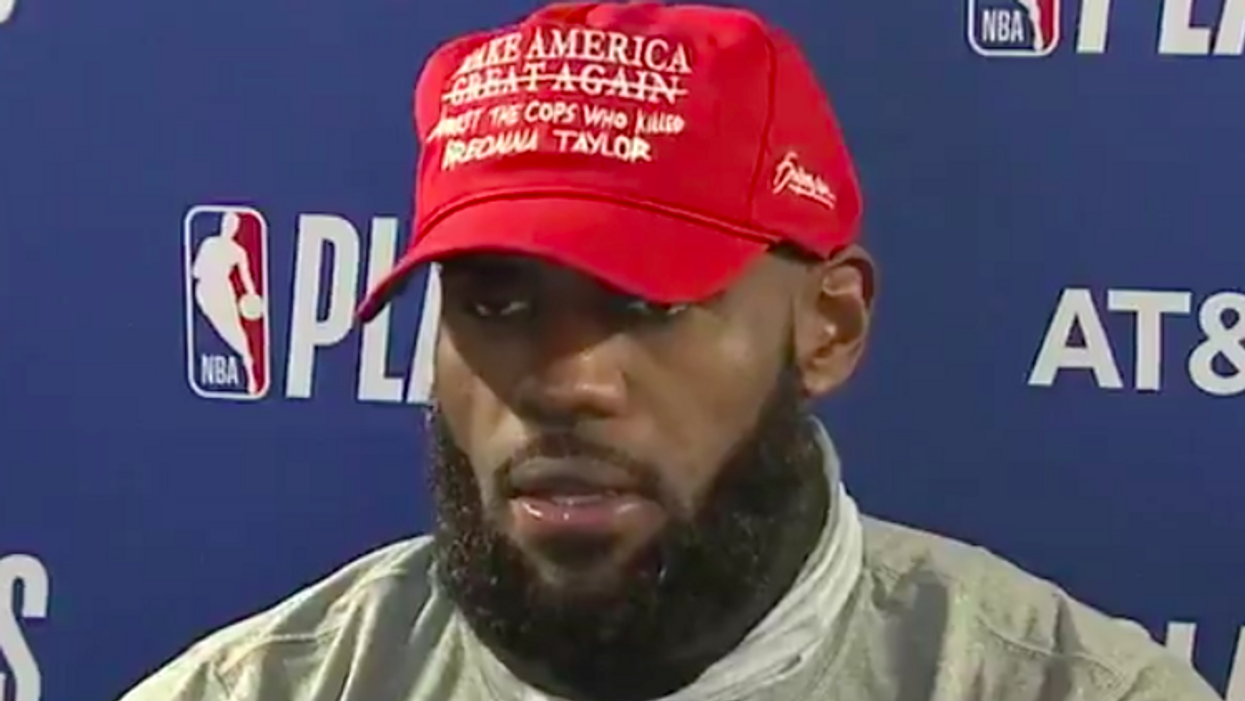 LeBron James wore a customized MAGA hat to a game to make a social justice statement