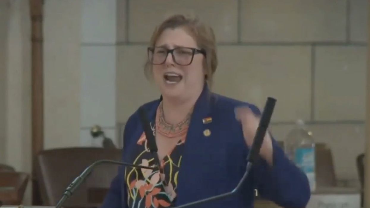 Left-wing lawmaker loses it, spews furious, pro-trans chant amid legislative session: 'Trans people belong here! We need trans people! We love trans people!'