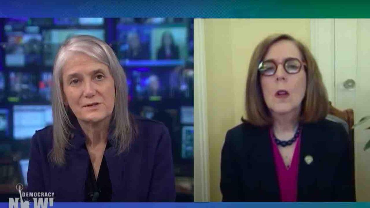 Leftist host tries to get Oregon governor to condemn 'death squad-style assassination' of Antifa thug who gunned down pro-cop activist in 2020. Nope.