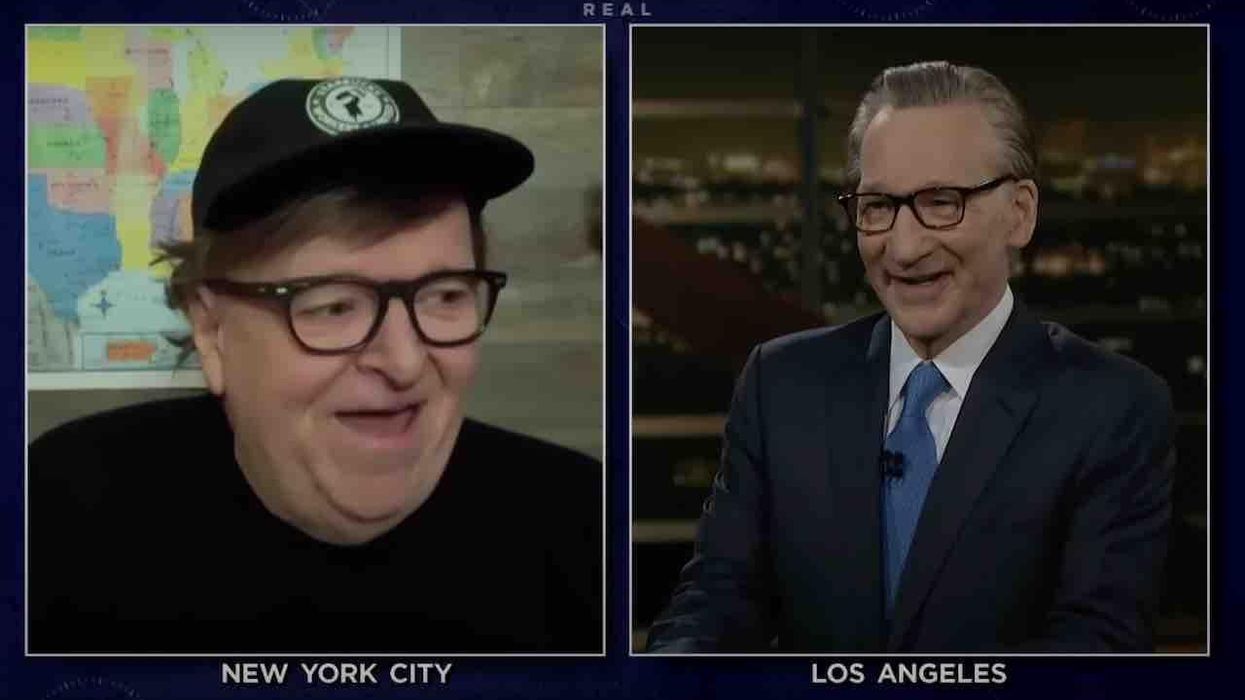 Leftist Michael Moore predicts 'landslide' against 'Republican traitors' in November; 'Real Time' host Bill Maher replies, 'We are for all Americans on this show'