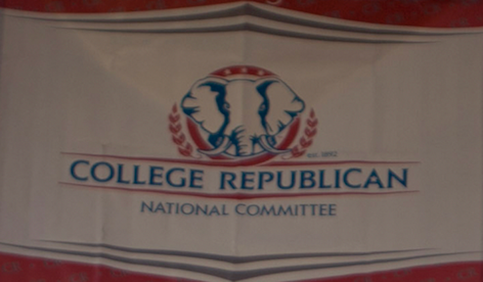 Leftist professor on leave after allegedly flipping over College Republicans' table, reportedly cited for disorderly conduct