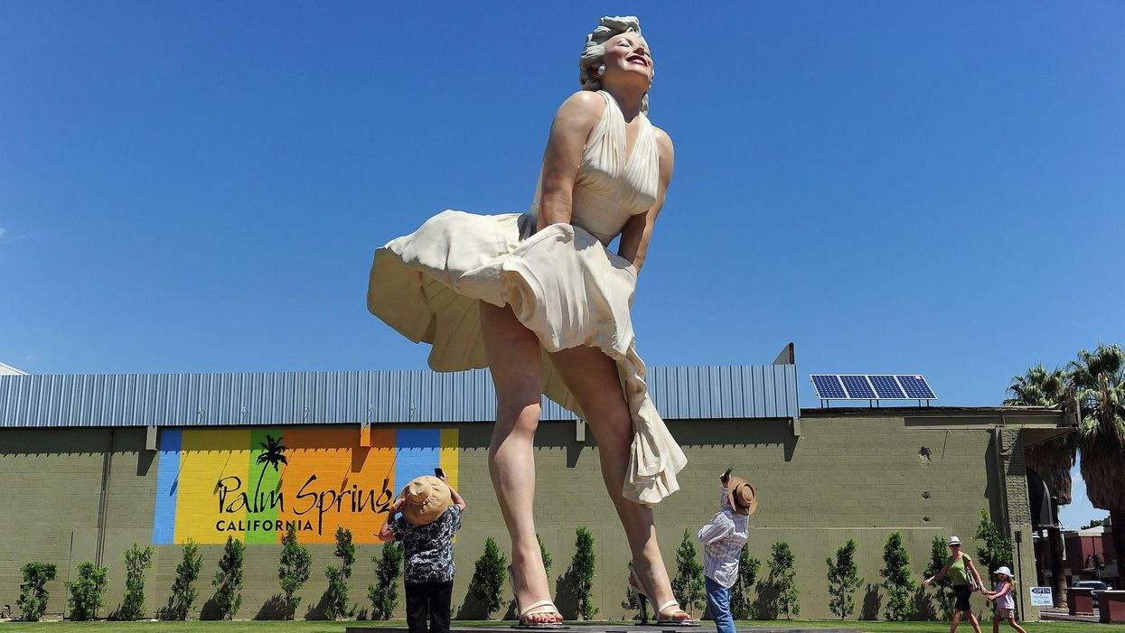 Liberal protesters are outraged over 'misogynist' statue of Marilyn Monroe in Palm Springs