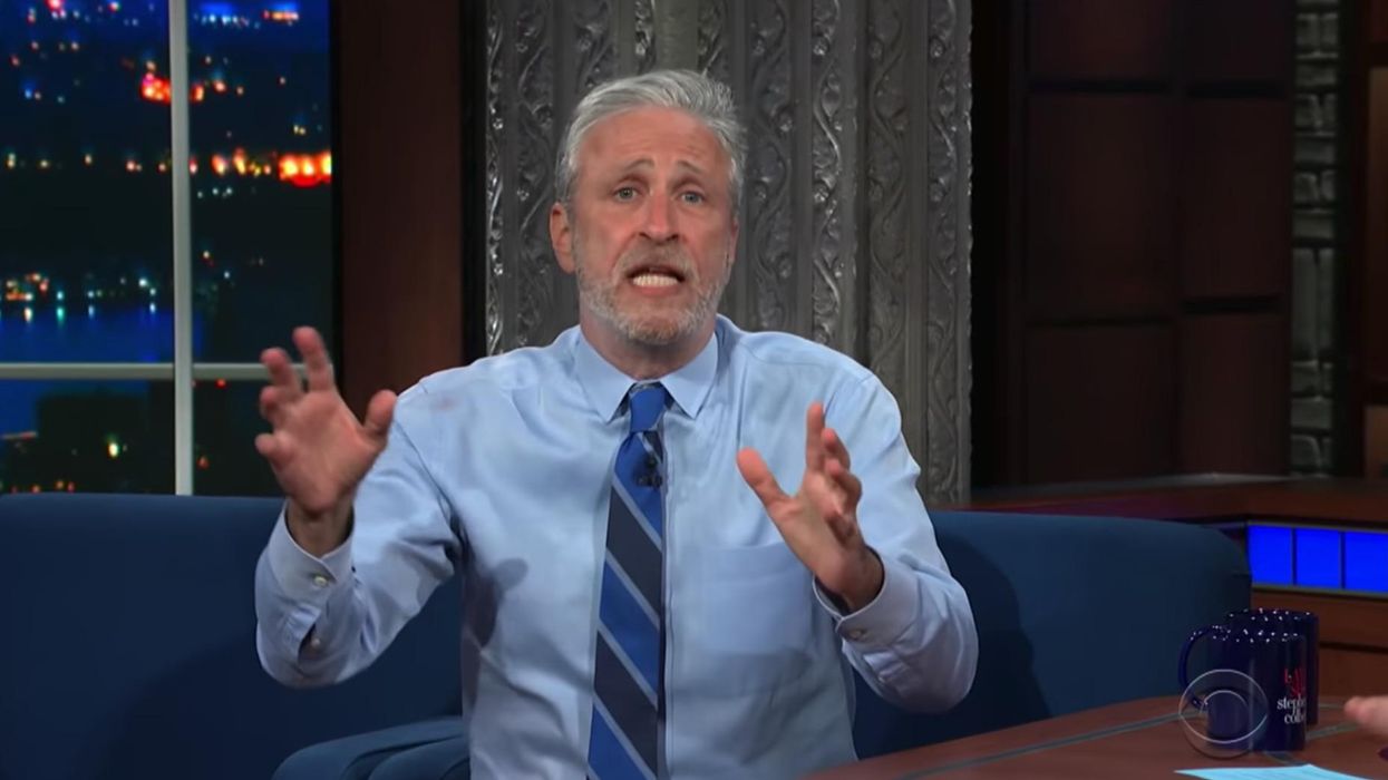 Liberals erupt at Jon Stewart after he mocks people for believing COVID did not leak from Wuhan lab: 'The disease is the same name as the lab!'