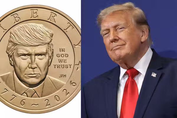 Liberals IMPLODE after Treasury unveils $1 gold coin with Trump's image for 250th anniversary