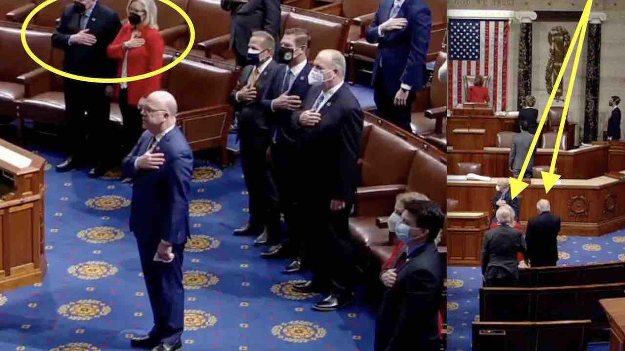 Liz and Dick Cheney stand nearly alone on House Republican side during Jan. 6 ceremony. Dick Cheney says he's 'deeply disappointed' in GOP leaders.
