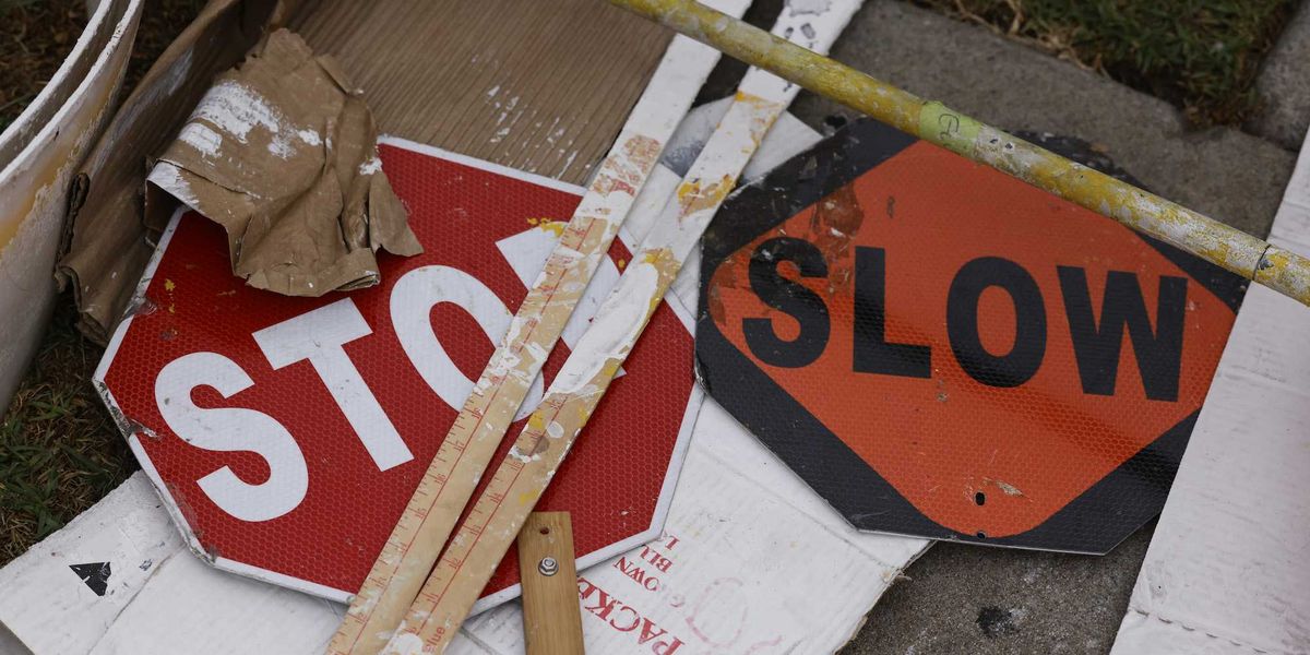 Los Angeles area rallies around dad arrested for installing his own stop signs to make corner safer
