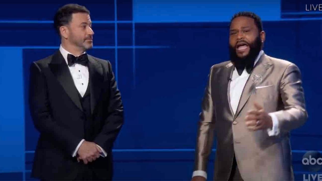 'Louder, Jimmy!': Sitcom actor leads host Jimmy Kimmel in 'Black Lives Matter!' chant from Emmys stage