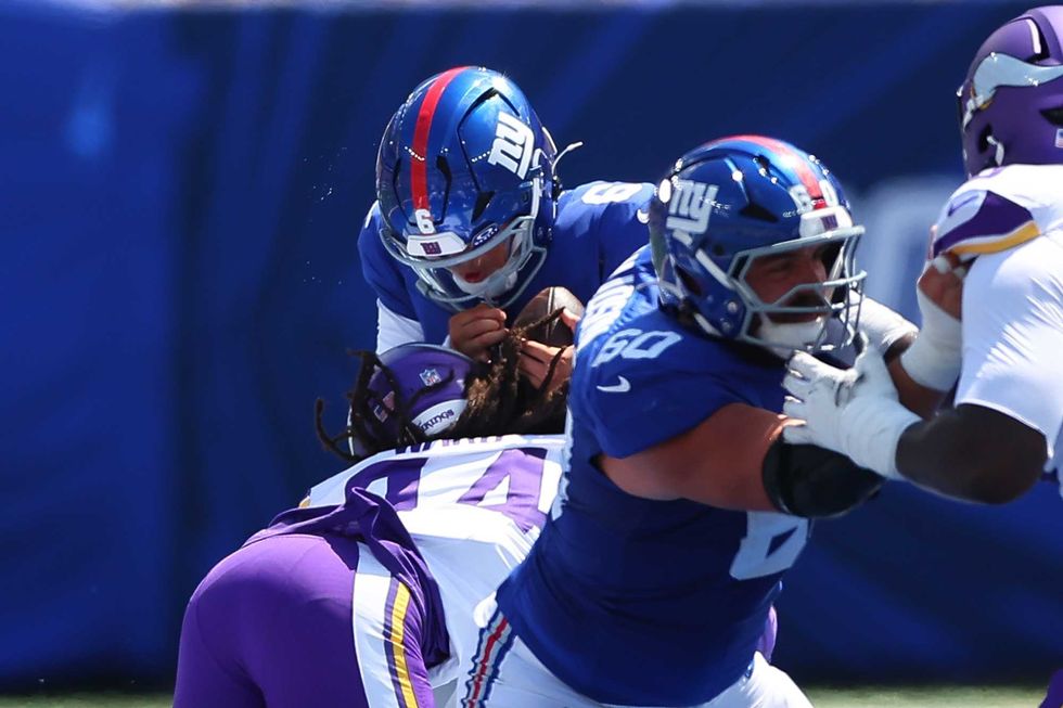 MAGA-haters mock Giants quarterback for getting laid out by massive hit
