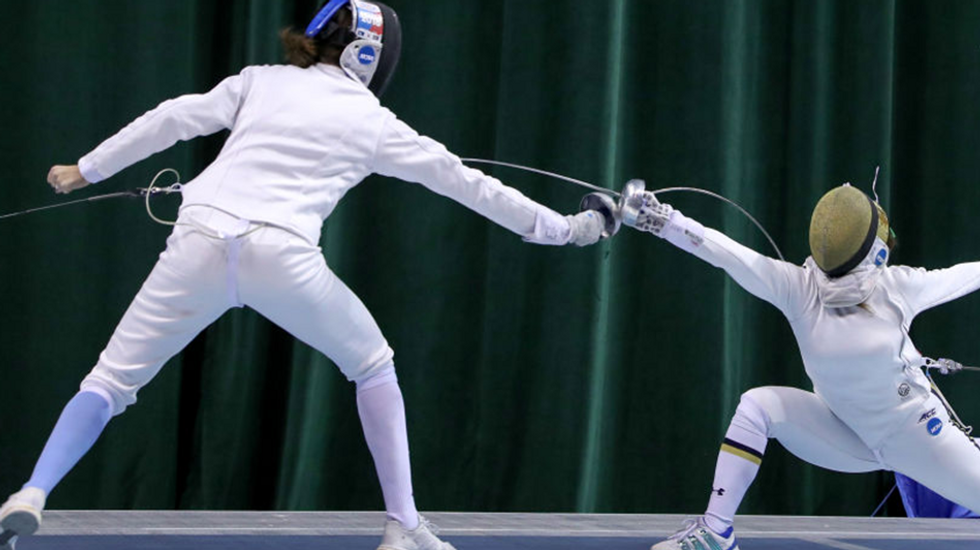 Male fencer competing in women's division already has 2 gold medals in 6 events — female opponent says she has nowhere to go