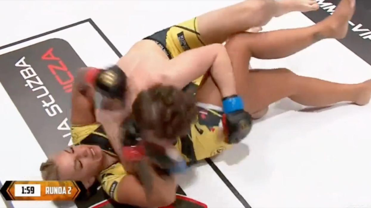 Male MMA fighter effects brutal beatdown on female fighter during 'inter-gender' show