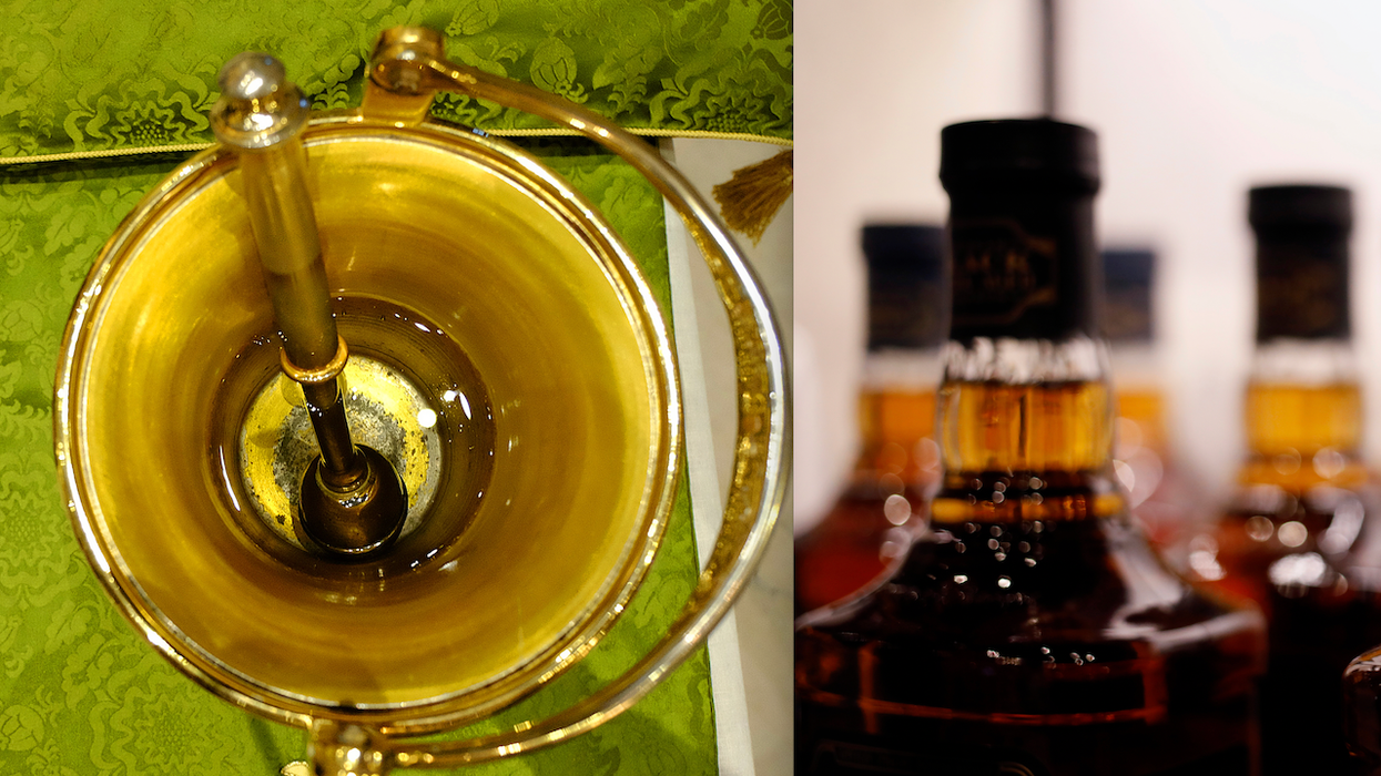 Male pours whiskey into holy water during Christmas Eve midnight mass at Catholic church, threatens parishioners, police say