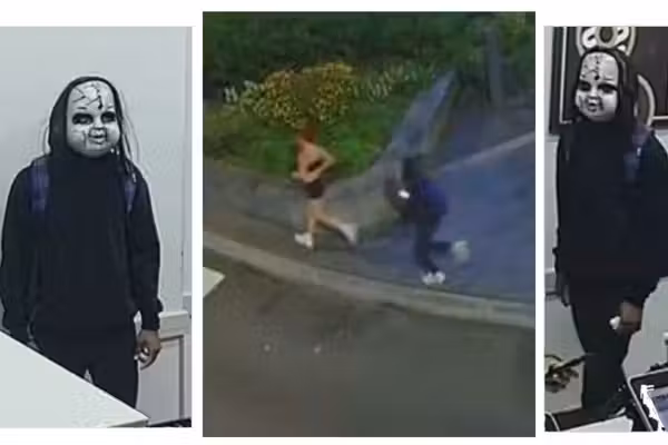 Male wearing creepy mask terrorizes random people in Philly — until one woman fights back