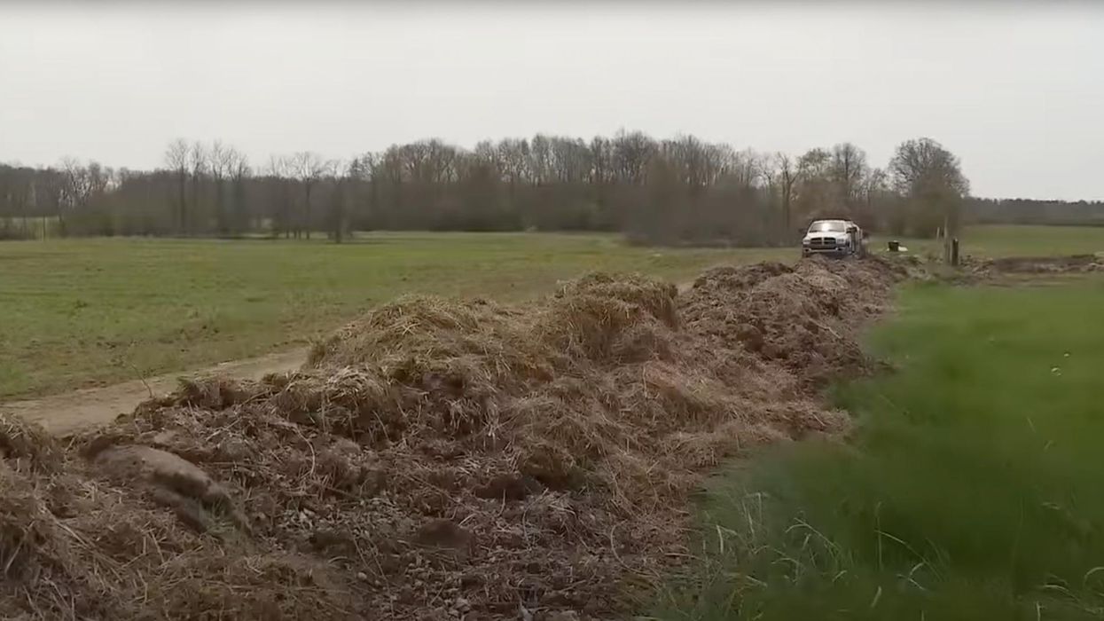 Man builds 250-foot long wall of poop on property line after dispute with neighbor