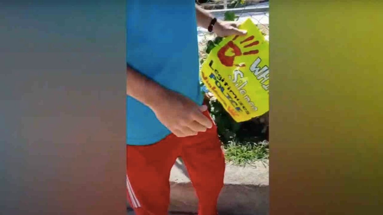 Man rips down BLM posters, tells woman who confronts him to 'go f*** yourself.' Now he's out of a job.