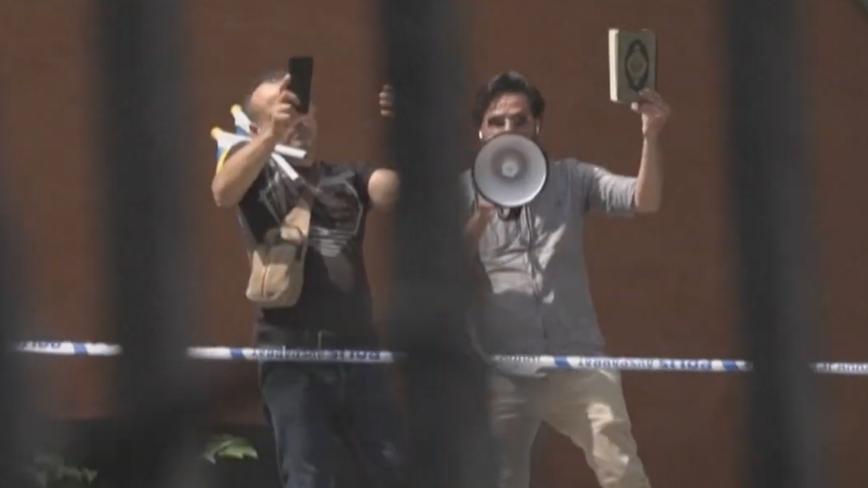 Man sets fire to Quran pages outside main mosque in Stockholm, Sweden, after police grant permit for protest