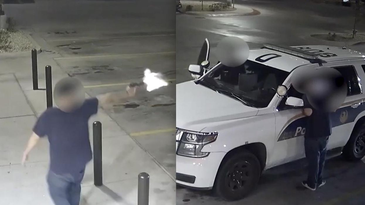 Man shoots at cops after speaking to them outside store — then one shot-at officer kicks handcuffed suspect. Now both cops are on leave, under investigation.