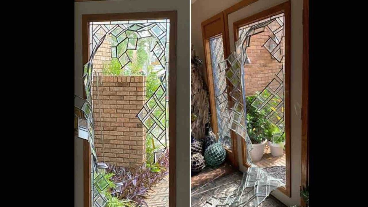 Man smashes through front door, begins beating woman in home. Her husband in his 70s gets his gun.