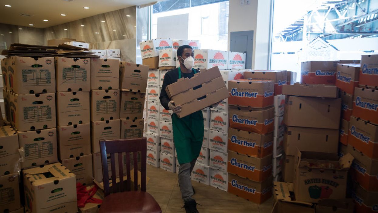Man stocking merchandise