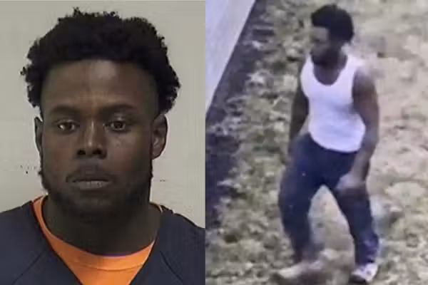 Manhunt under way for man seen dragging a body away before woman was found stabbed to death, police say